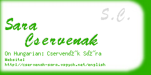 sara cservenak business card